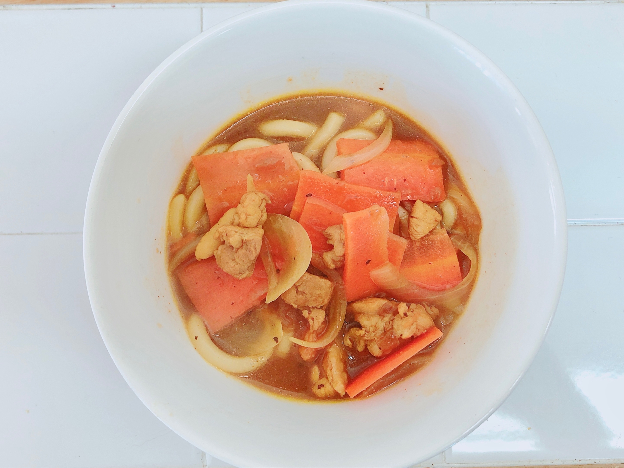 カレーうどん（レトルトアレンジ）