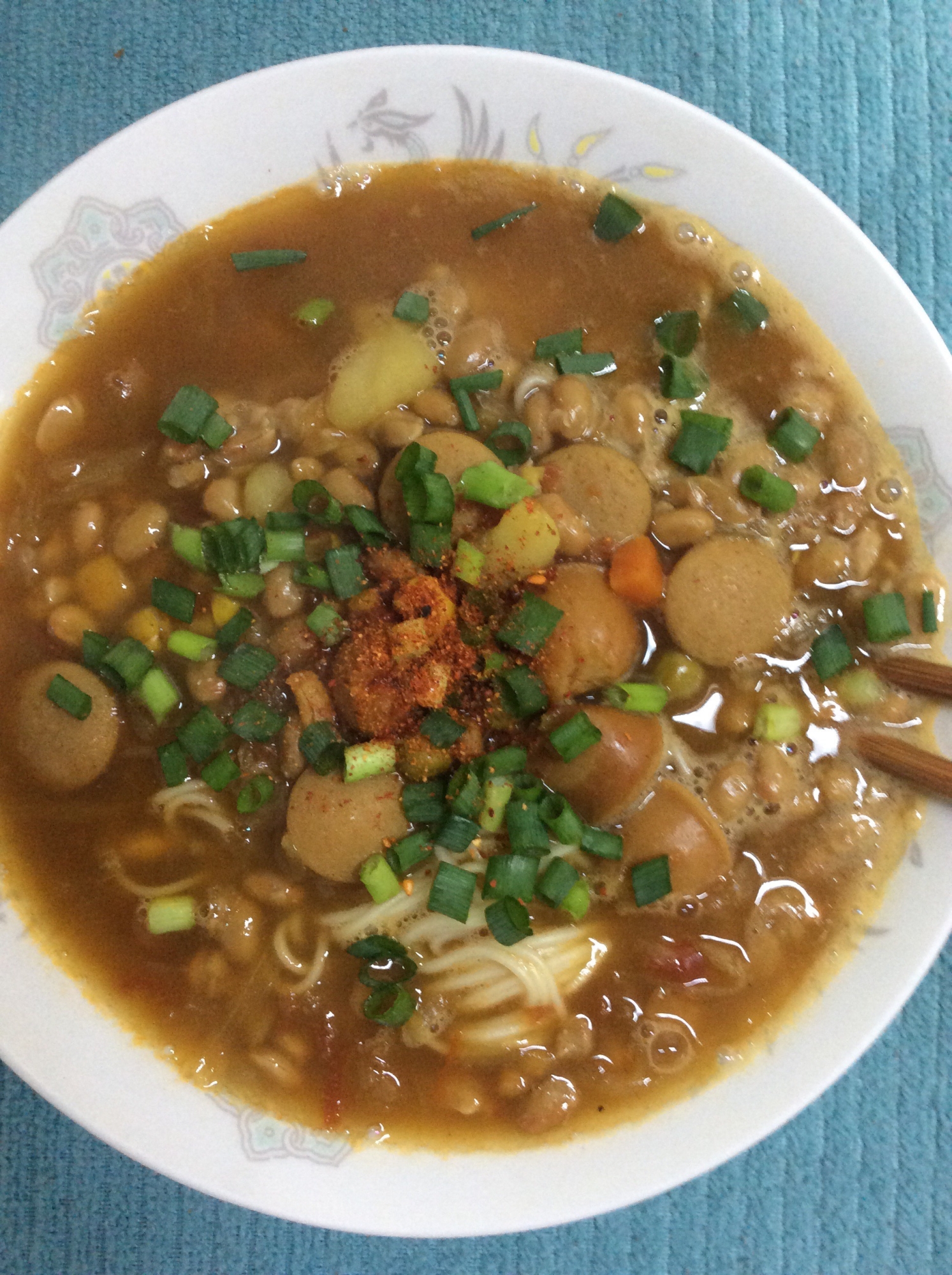 納豆入り♪カレーにゅうめん