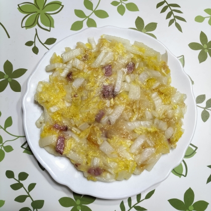 フライパンで簡単♡白菜とベーコンのチーズ焼き