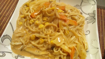 ピリ辛ひき肉×味噌コンソメのスープパスタ