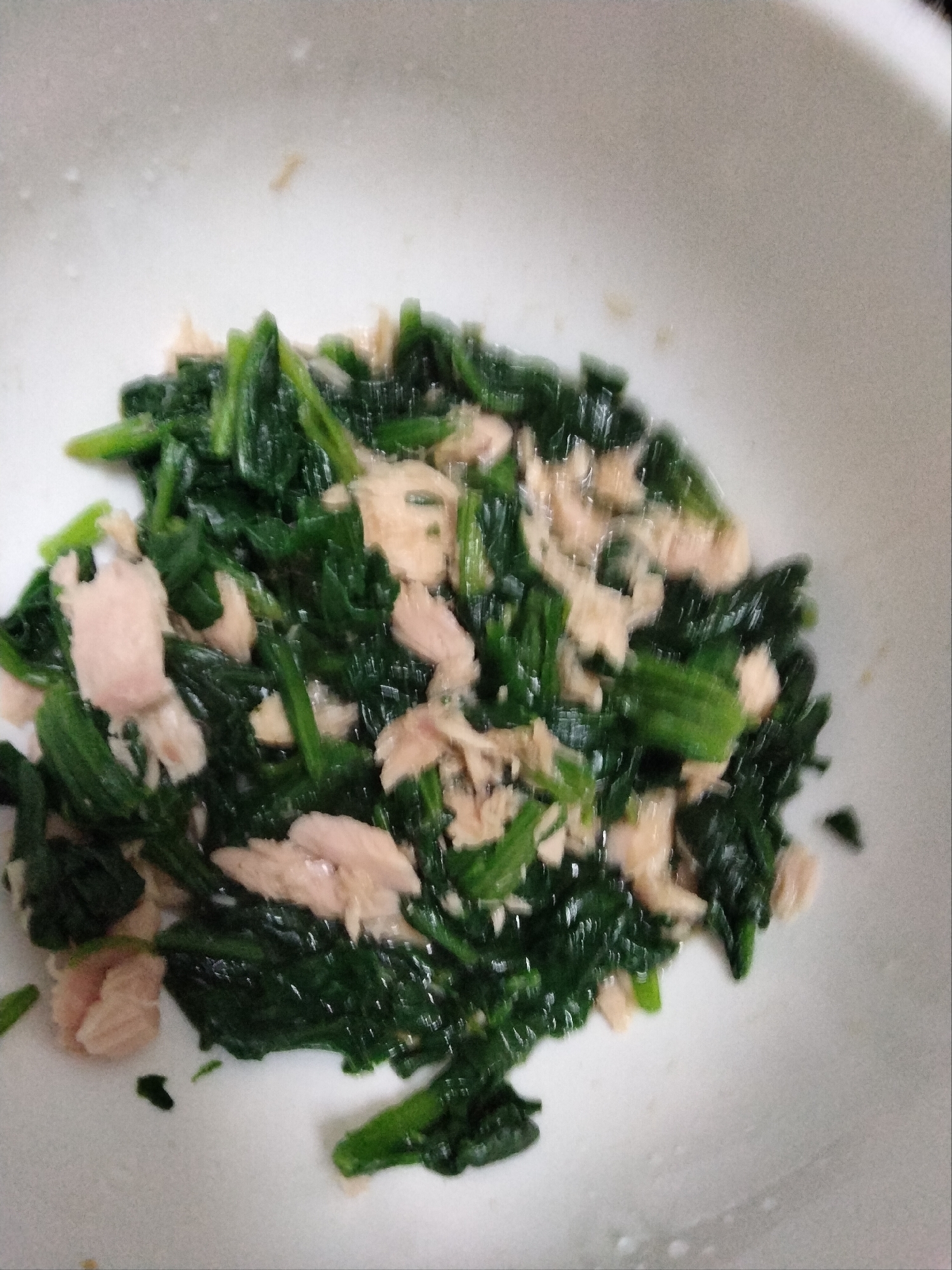 ほうれん草とツナの昆布つゆあえ