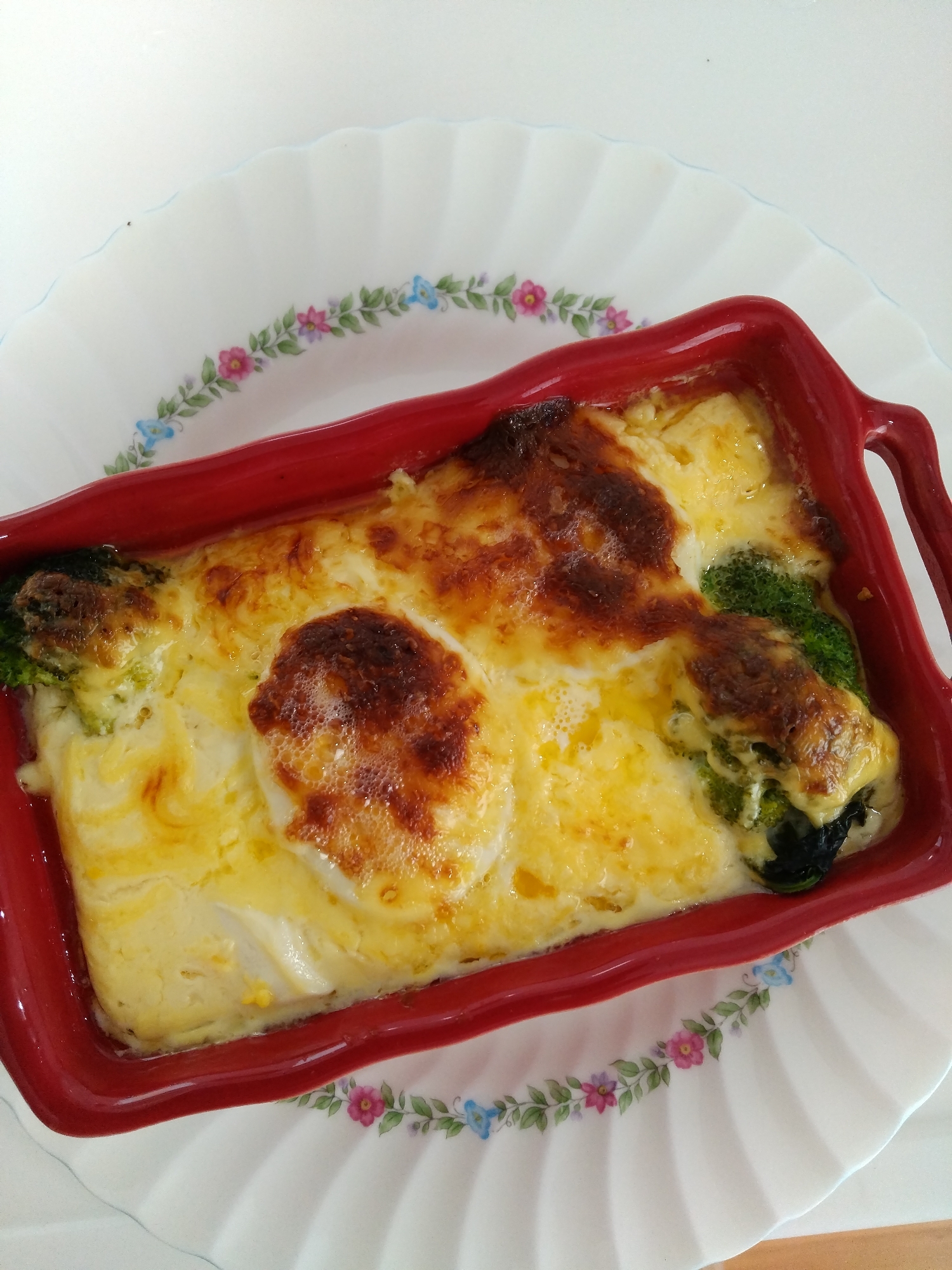 お豆腐ふうふうグラタンですよ