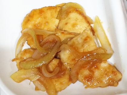 鶏むね肉と新玉ねぎの甘辛炒め