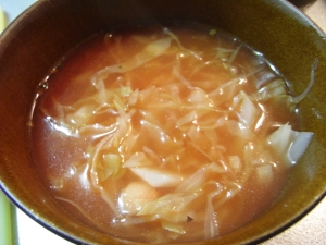 トマトジュースで作る簡単スープ