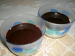 チョコレートシロップ＆豆乳プリン