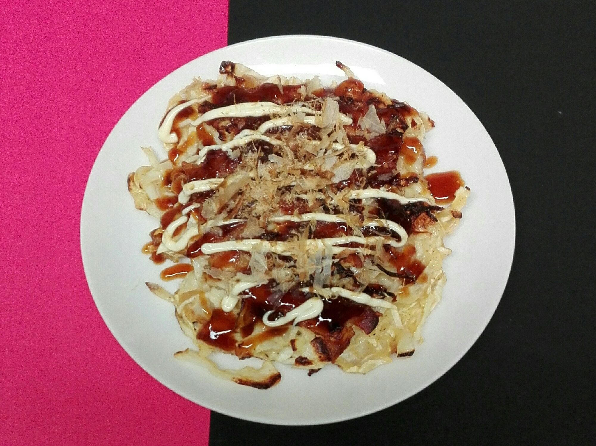 材料全て混ぜて焼くだけ簡単お好み焼き