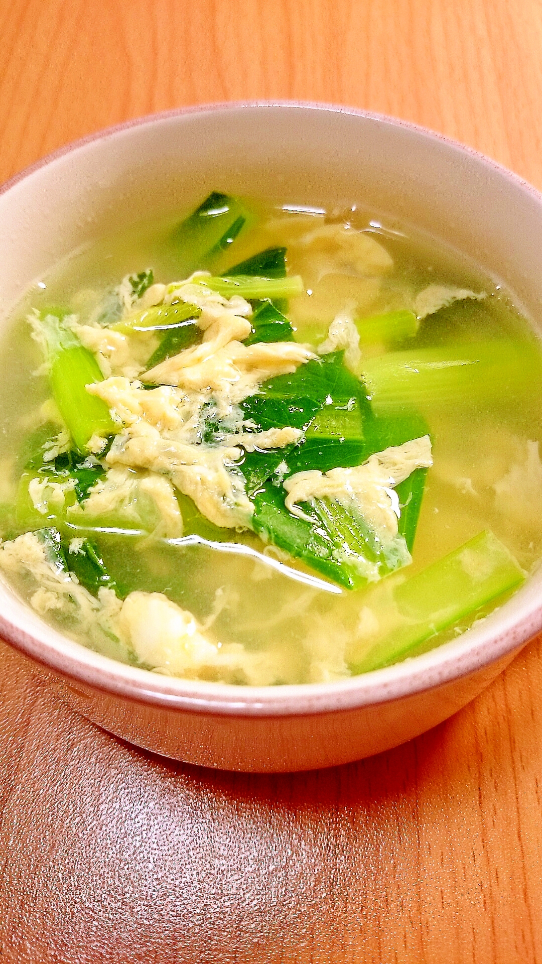 小松菜と卵のやさしいスープ