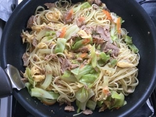 キャベツのツナたまごパスタ