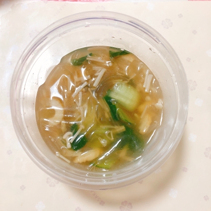 春雨と葱と白胡麻の和風スープ