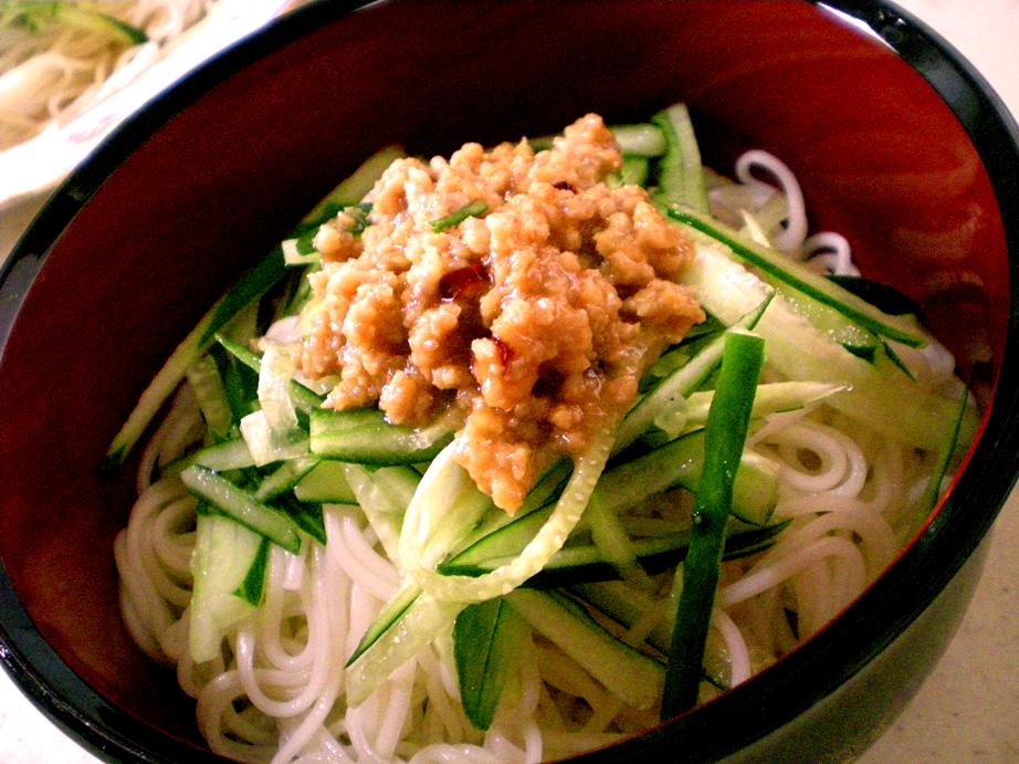 とり味噌そうめん