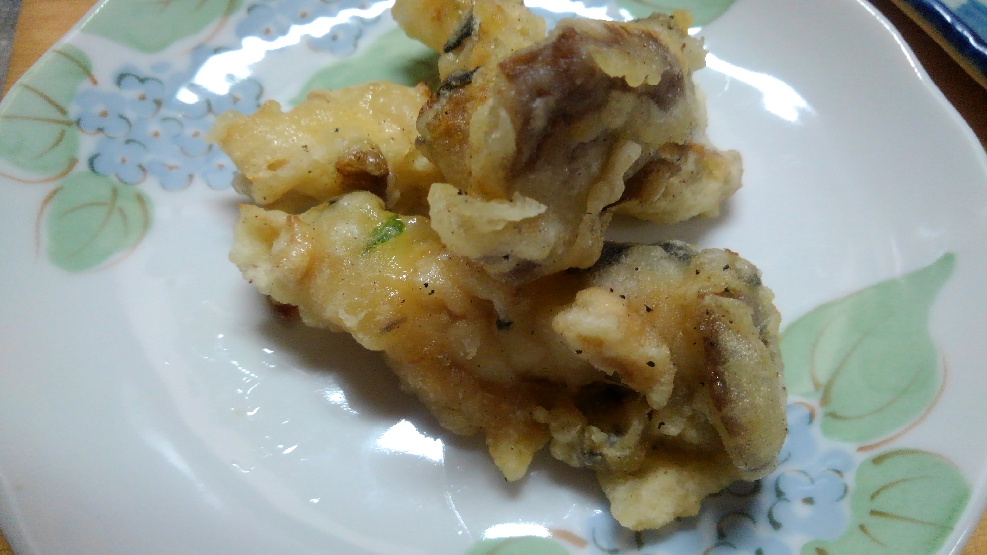 エリンギで…な～んちゃって…松茸の天ぷら