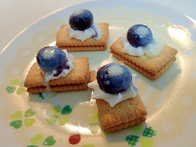 ホイップとブルーベリーのビスコ レシピ 作り方 By ぷ みぃまま 楽天レシピ ホイップとブルーベリーのビスコ レシピ 作り方 By ぷ みぃまま 楽天レシピ