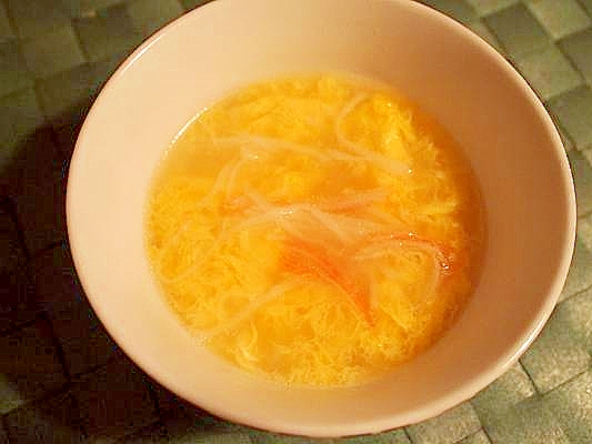 なんちゃって蟹玉スープ♪