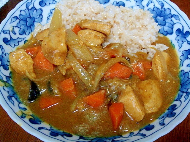 チキンと揚げ茄子のカレー