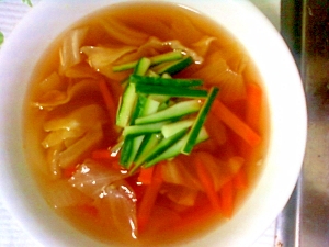 野菜たっぷりの冷たいコンソメスープ レシピ 作り方 By こあくま527 楽天レシピ