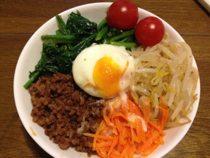 初めてビビンバを作りました！とっても簡単で、子どももよく食べました。
美味しかったですo(^▽^)o