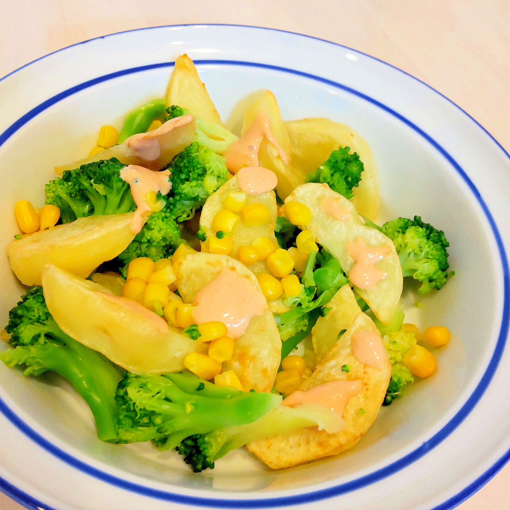【簡単ドレッシング】ポテトとブロッコリーの温サラダ