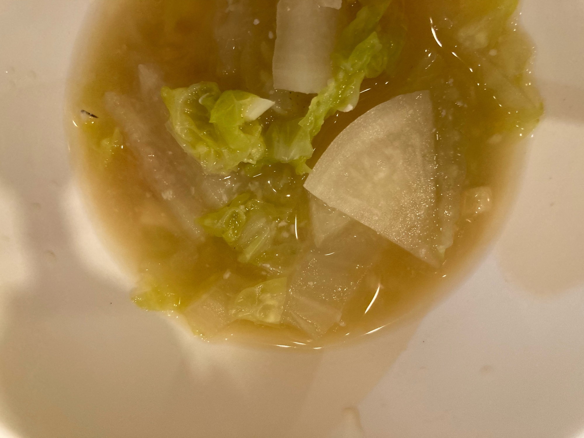 白菜と大根のカレー風味味噌汁