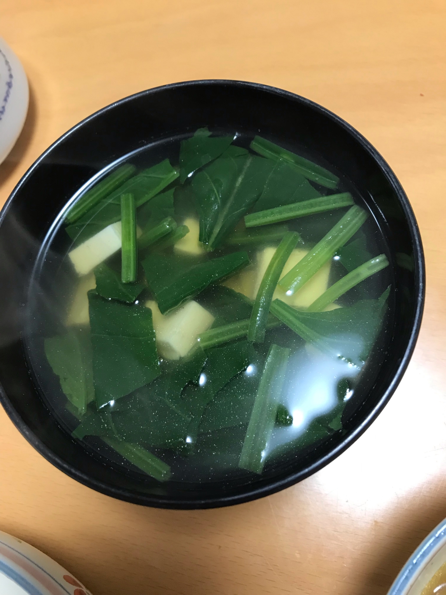 ほうれん草と豆腐のおすまし