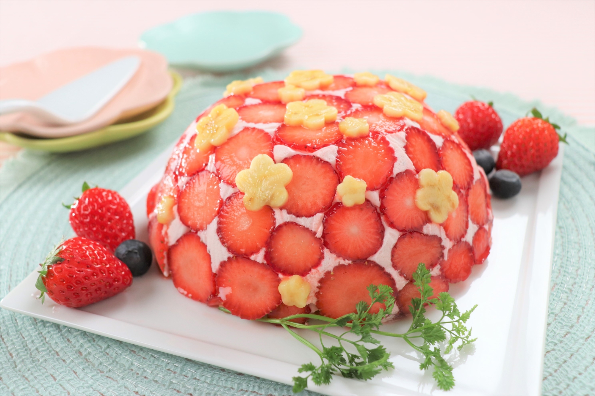 いちごの水玉ドームケーキ レシピ 作り方 By Home Made Cake 楽天レシピ