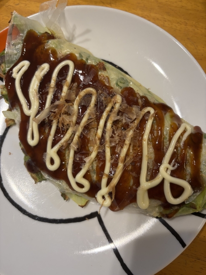 激ウマ⭐ライスペーパーで簡単お好み焼き