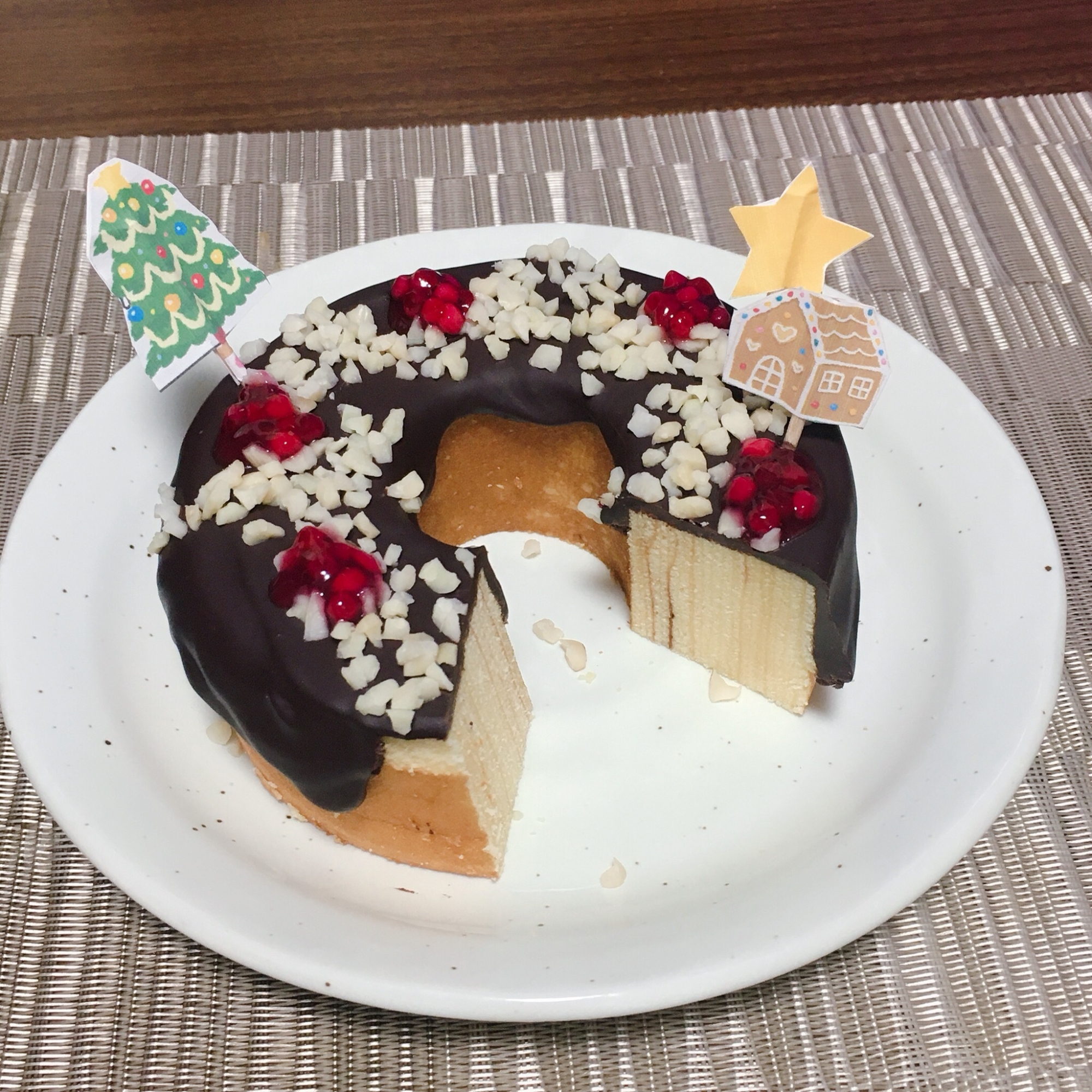 バームクーヘンでクリスマスケーキ レシピ 作り方 By Miho 楽天レシピ