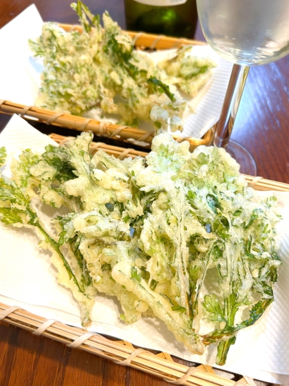 春菊のかき揚げ＊