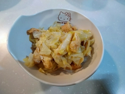 レンジで☆キャベツと油揚げの煮浸し