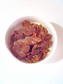 味付き肉で豚の生姜焼き