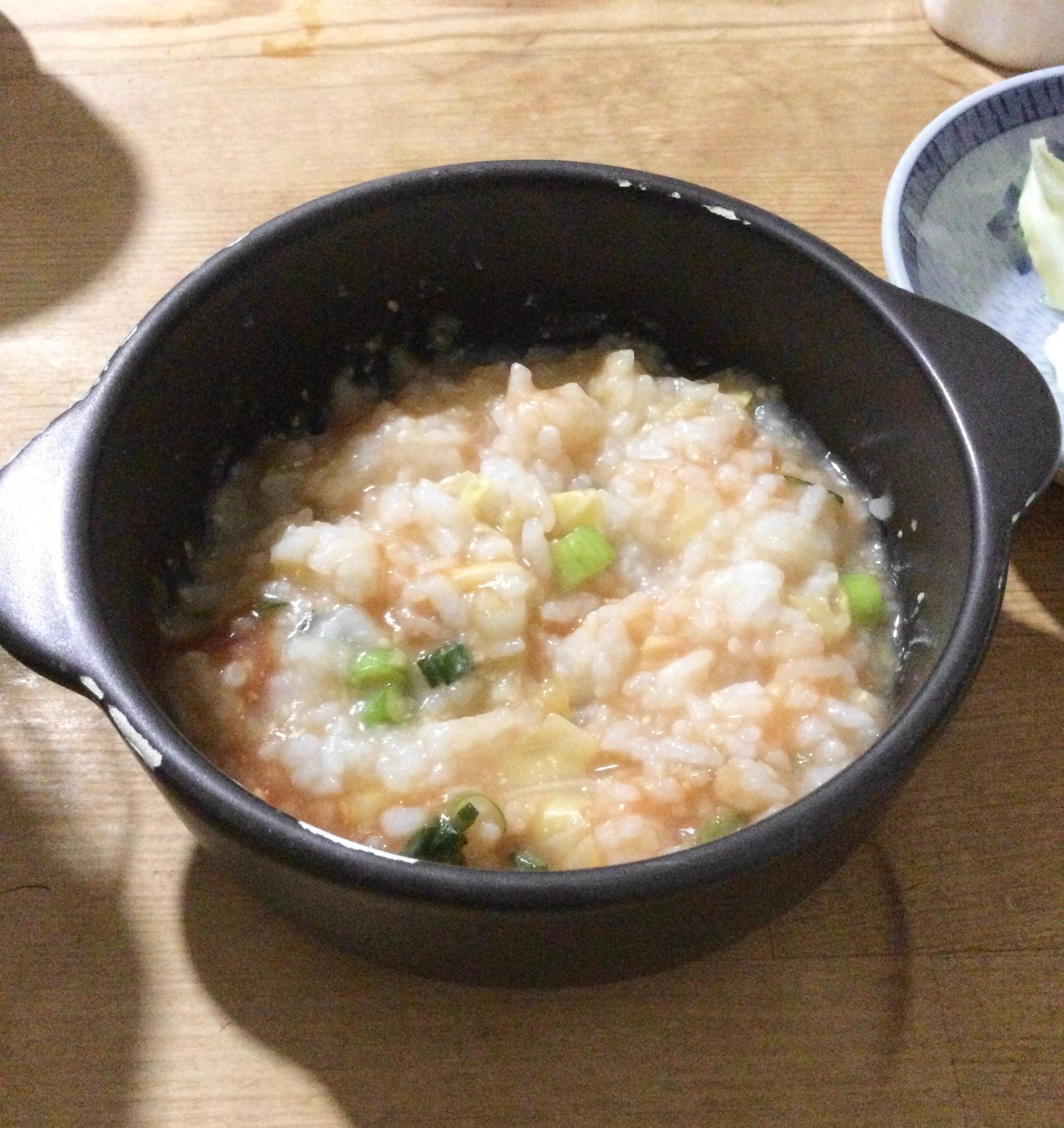 キャベツ細ねぎ入りケチャップ味噌おじや♪