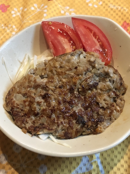 カルシウムたっぷり！いわしの照り焼きハンバーグ♪