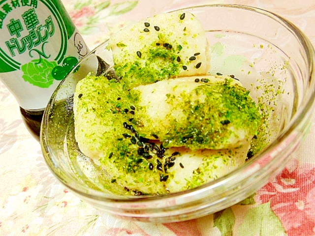 オオバコおから餅ｄｅ❤青海苔山葵の中華ドレ❤