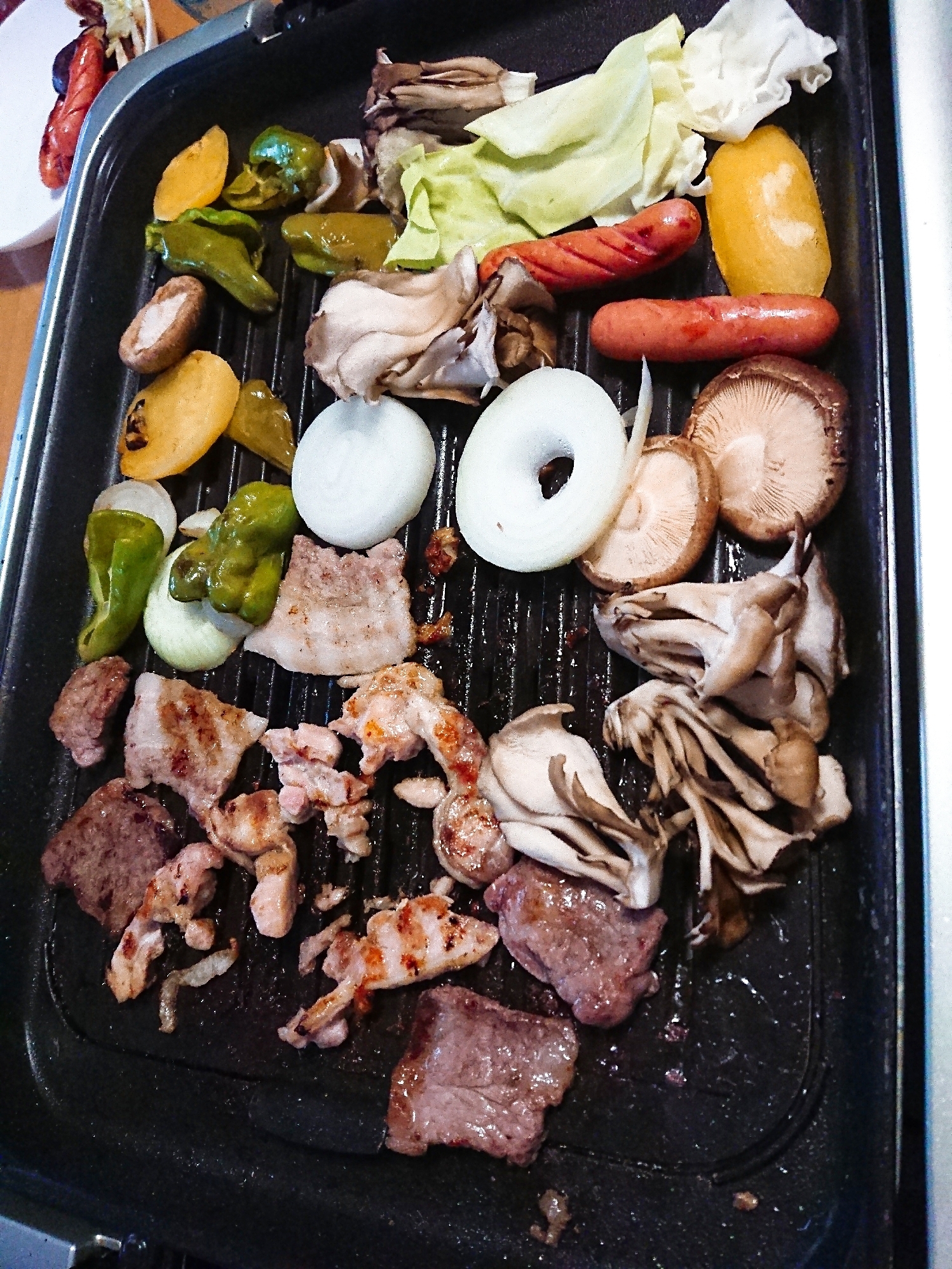 ホットプレートで焼き肉