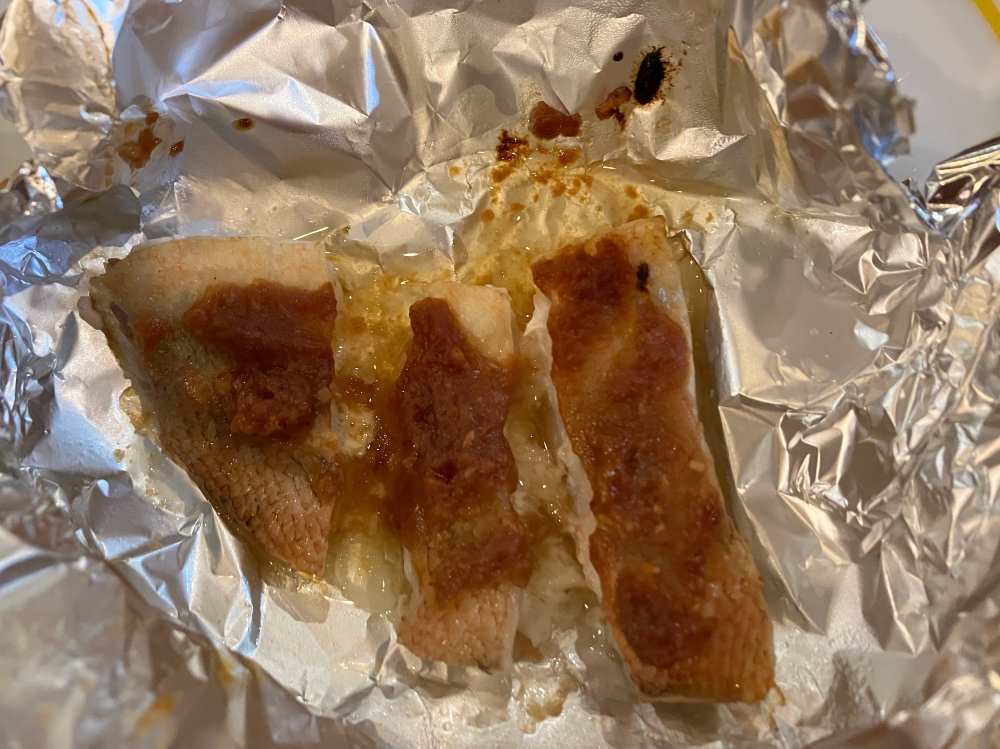 赤魚のカレー味噌ケチャップホイル焼き