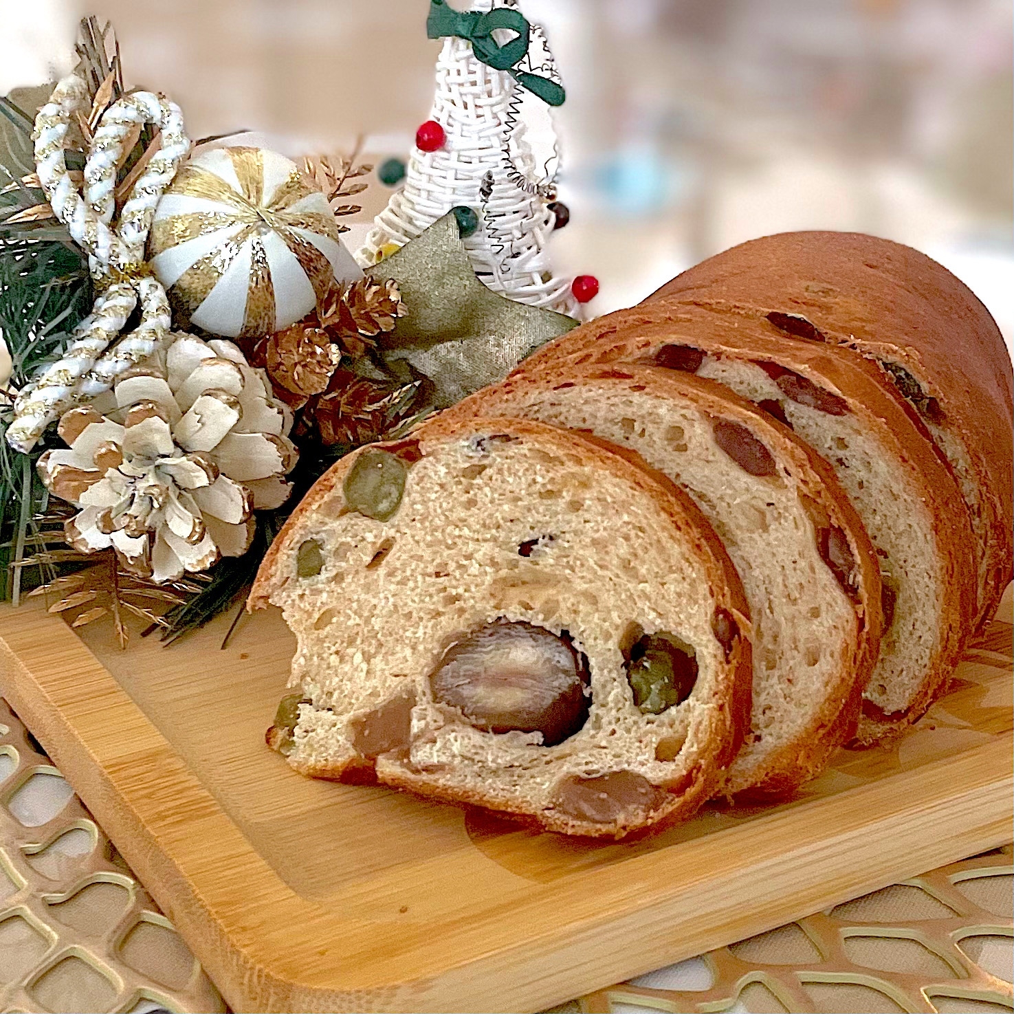 甘納豆と栗のシュトーレンパン(コスパレシピ)