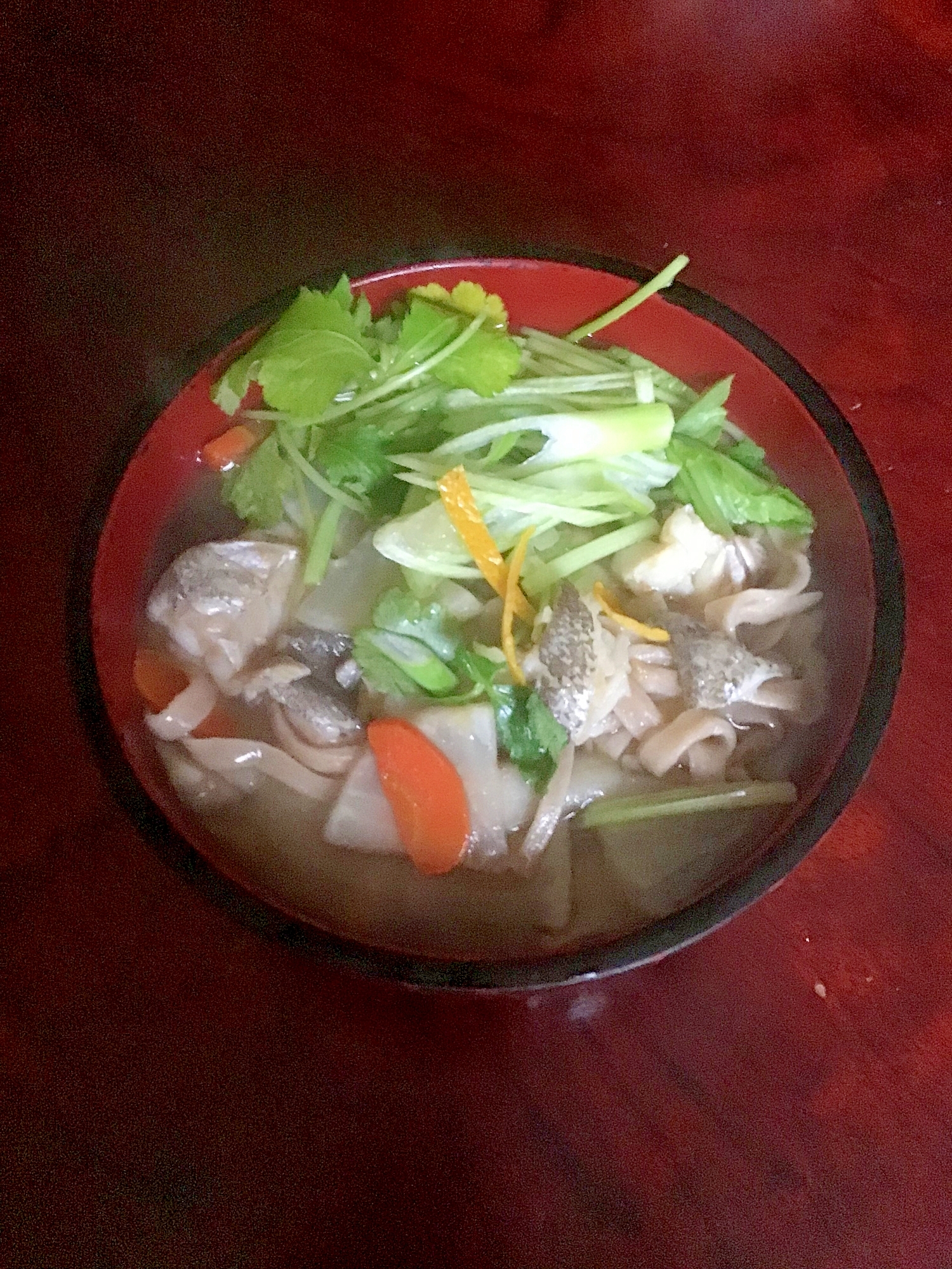 鱈ちり煮込みうどん。