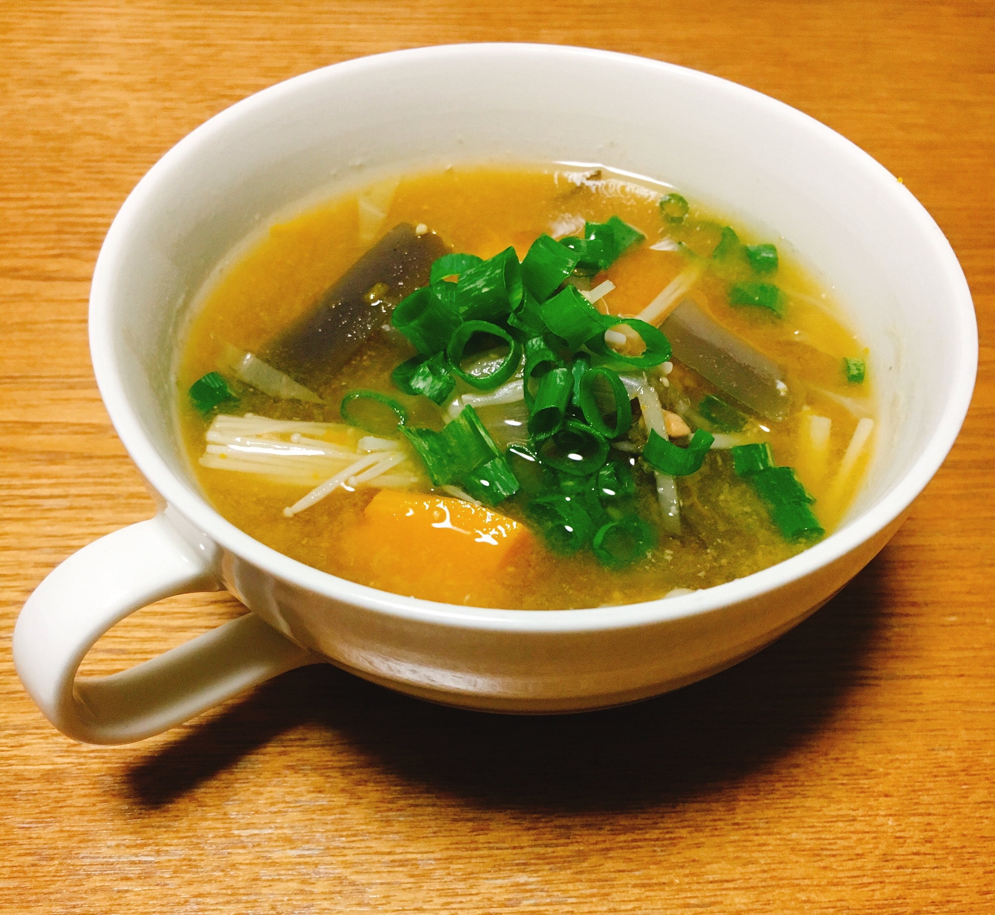 かぼちゃと茄子とごぼうの味噌汁