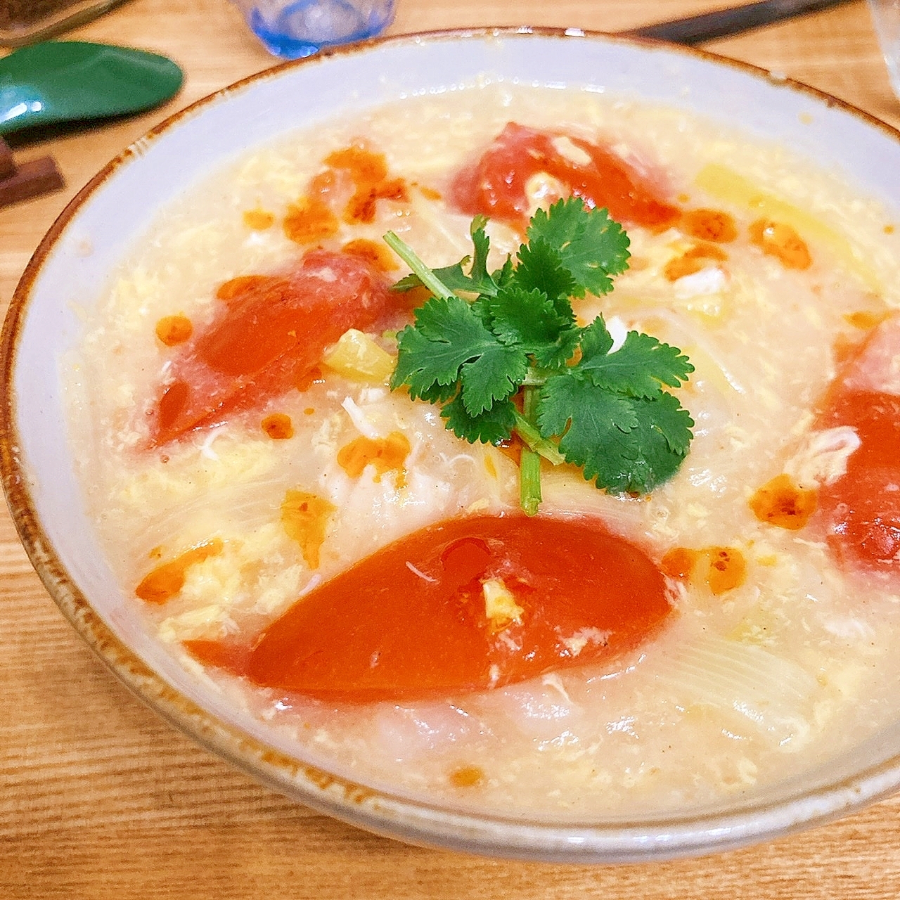 とろみが美味しい☆トマト酸辣うどん