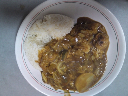 キャベツ＆大根入り　カレー