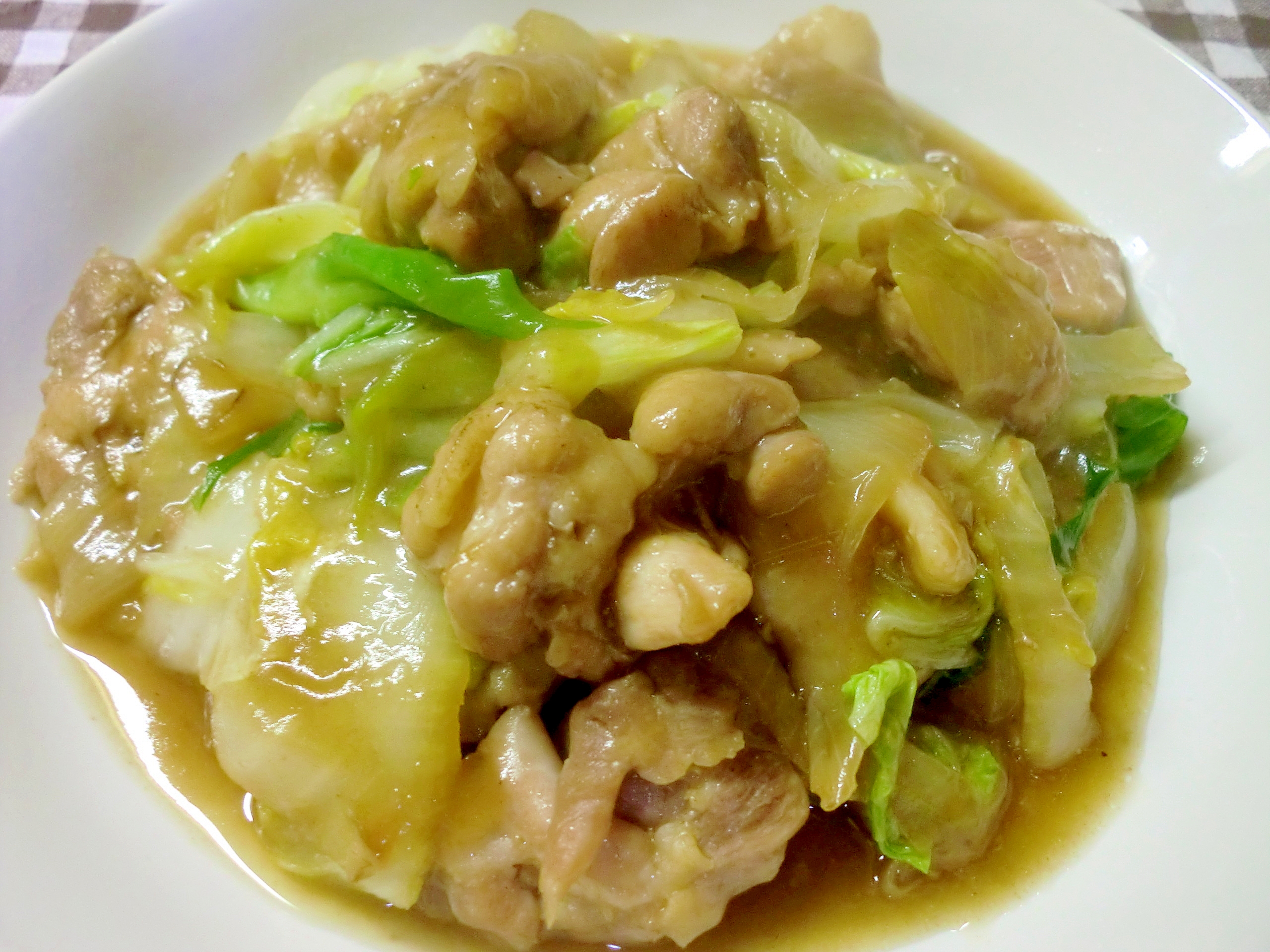 白菜と鶏もも肉のうま煮