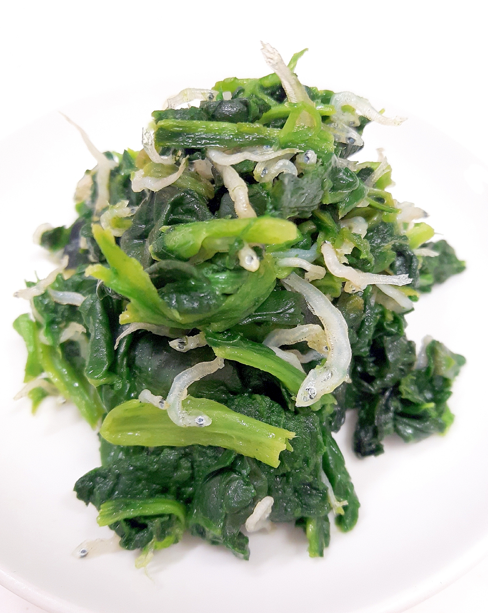 簡単!冷凍ほうれん草とちりめんじゃこの醤油炒め♪