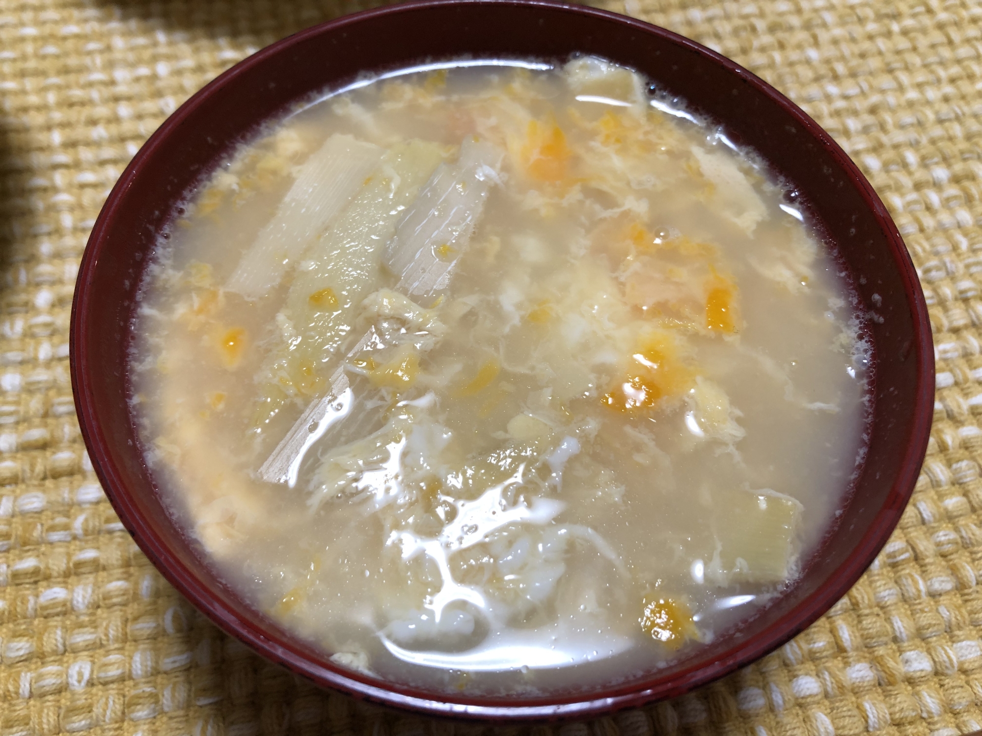 姫皮の卵スープ