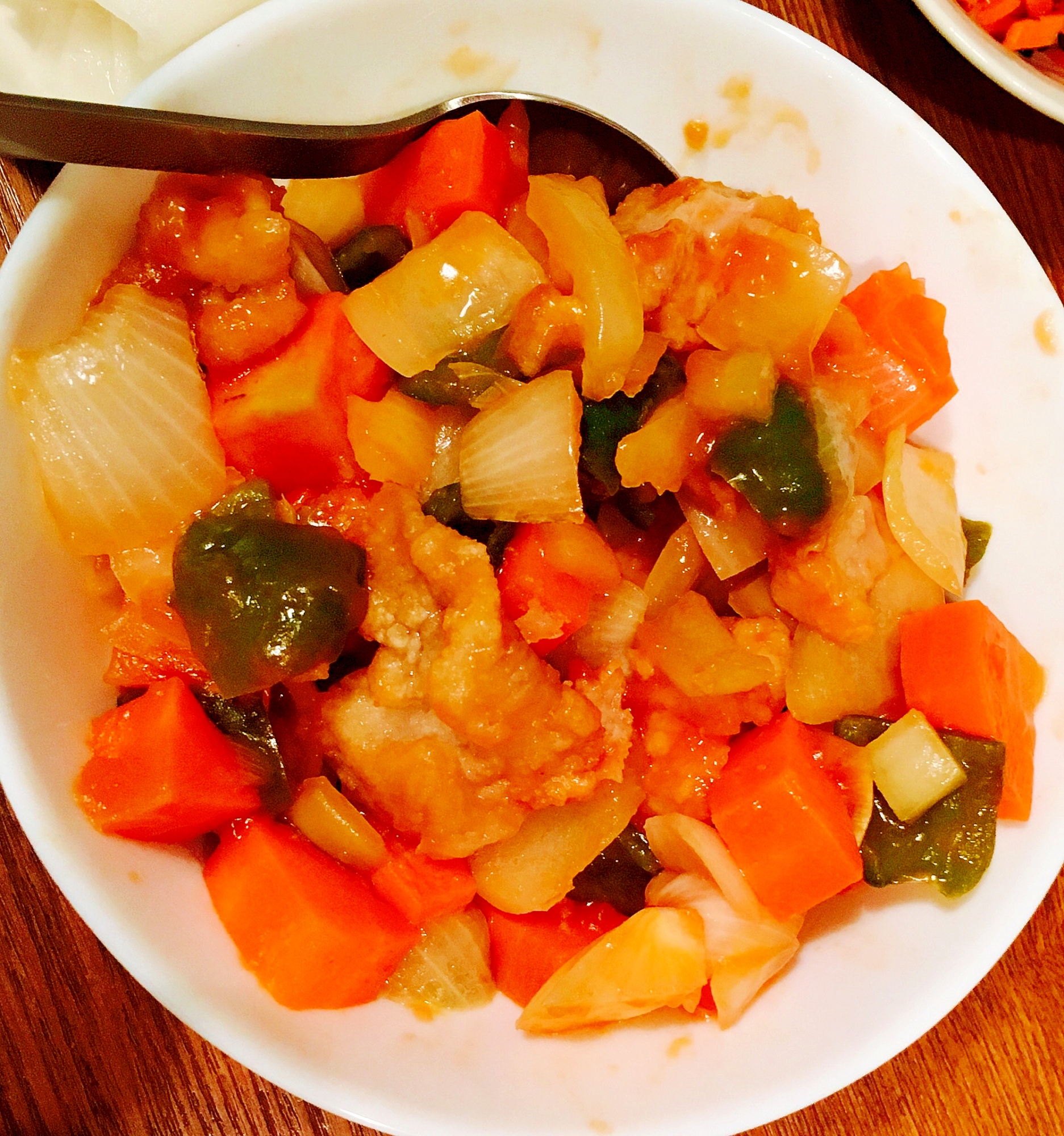 余った竜田揚げリメイク☆甘酢炒め