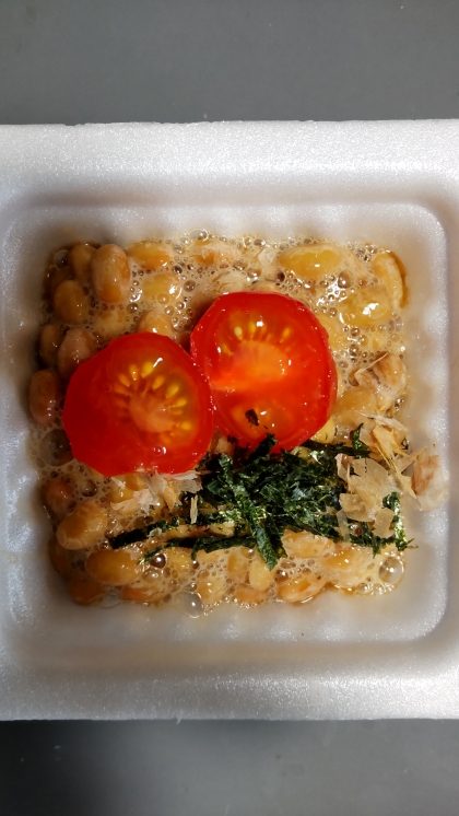 トマト海苔♪納豆