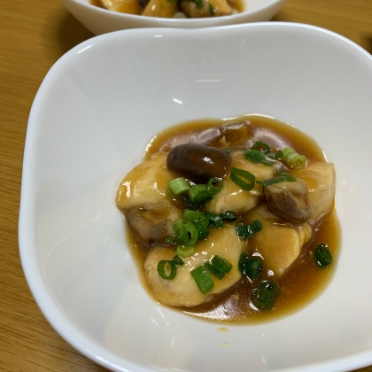 ヘルシー！ささみとしいたけの麻婆煮込み