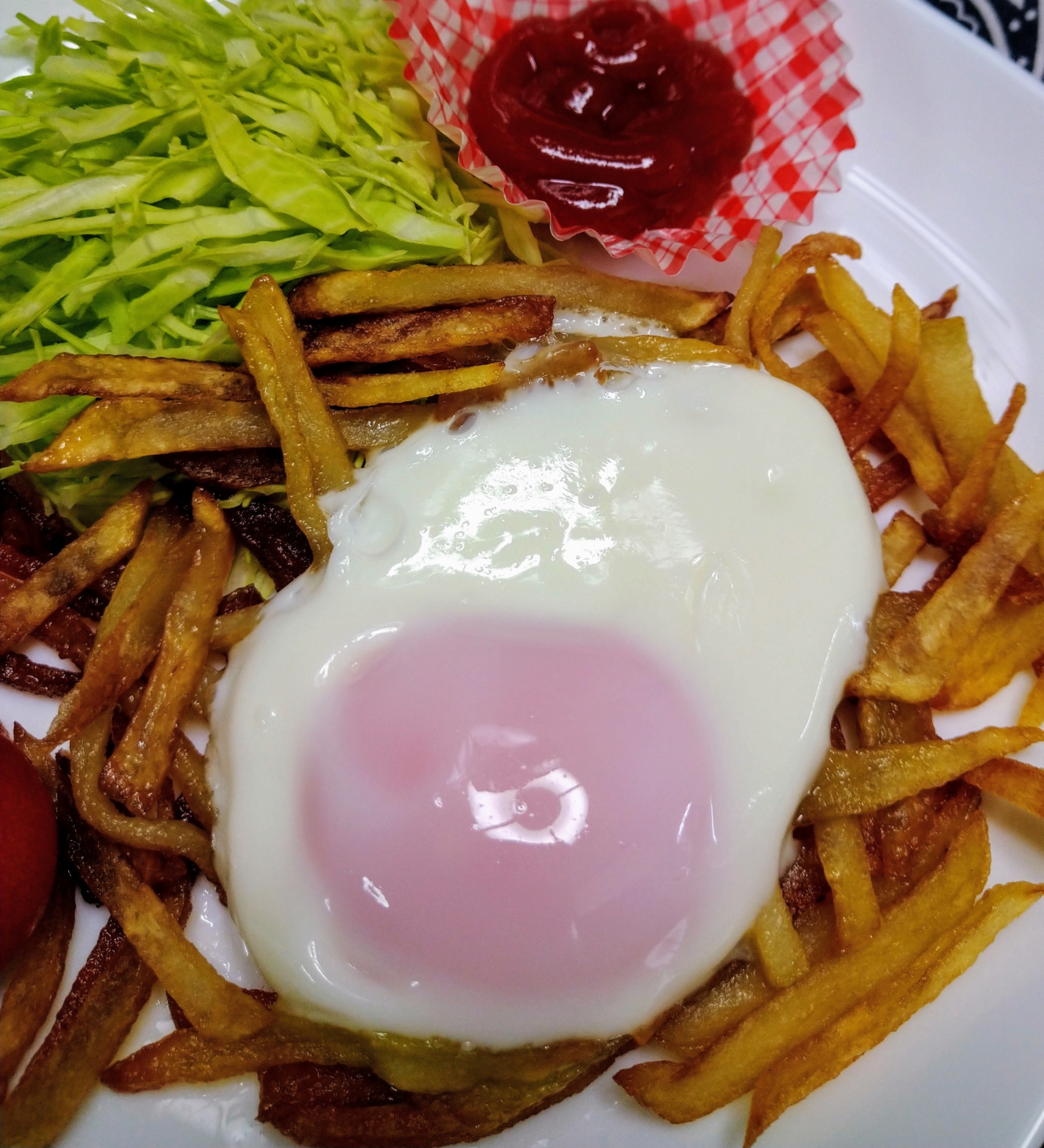 子供は大好き!✾カリカリフライドポテト巣ごもり卵✾