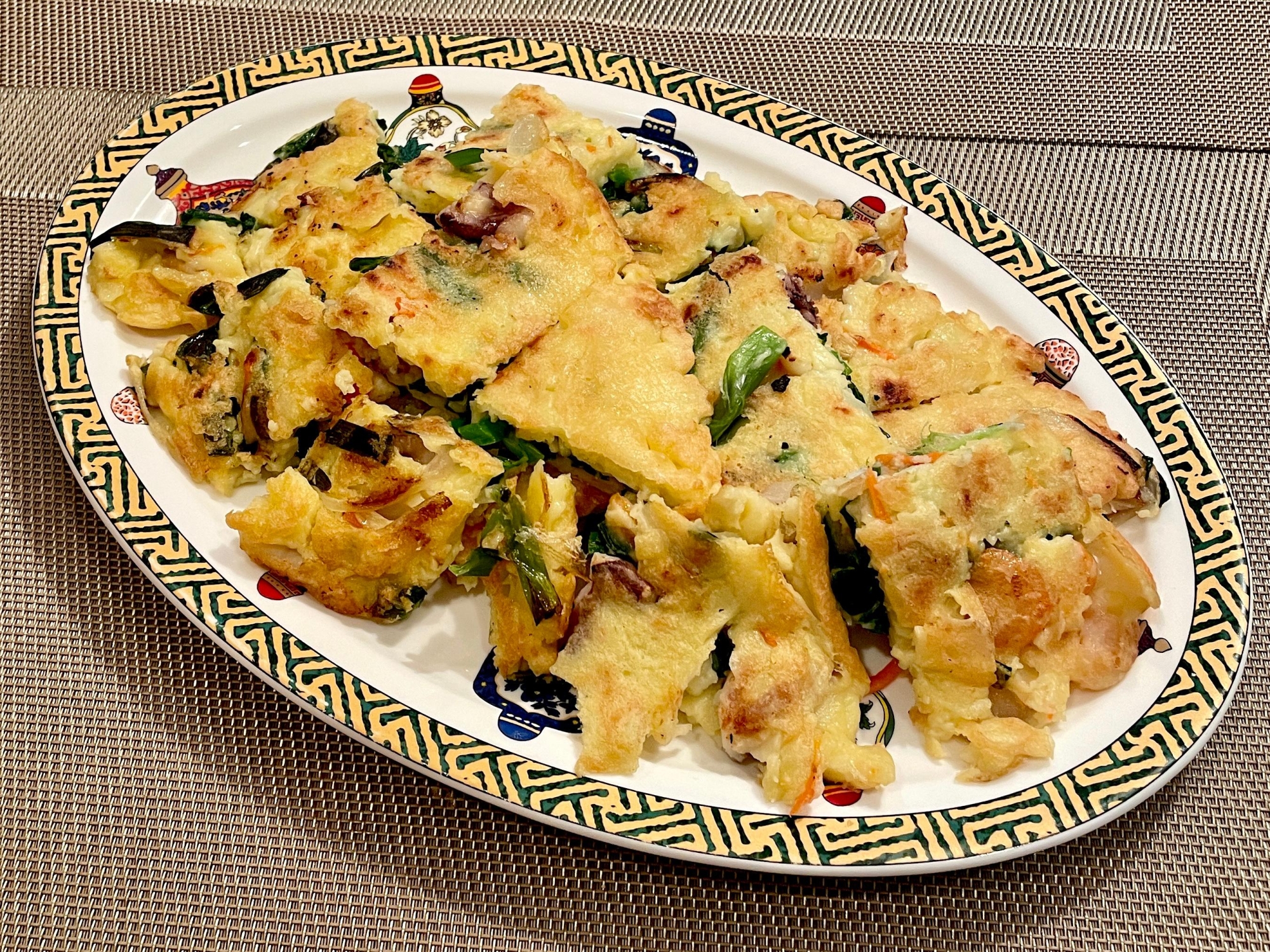 グルテンフリーで美味しい♡米粉で作る海鮮チヂミ