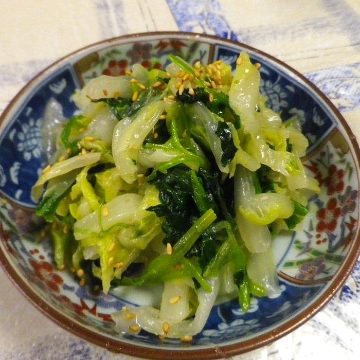 白菜ほうれん草のナムル