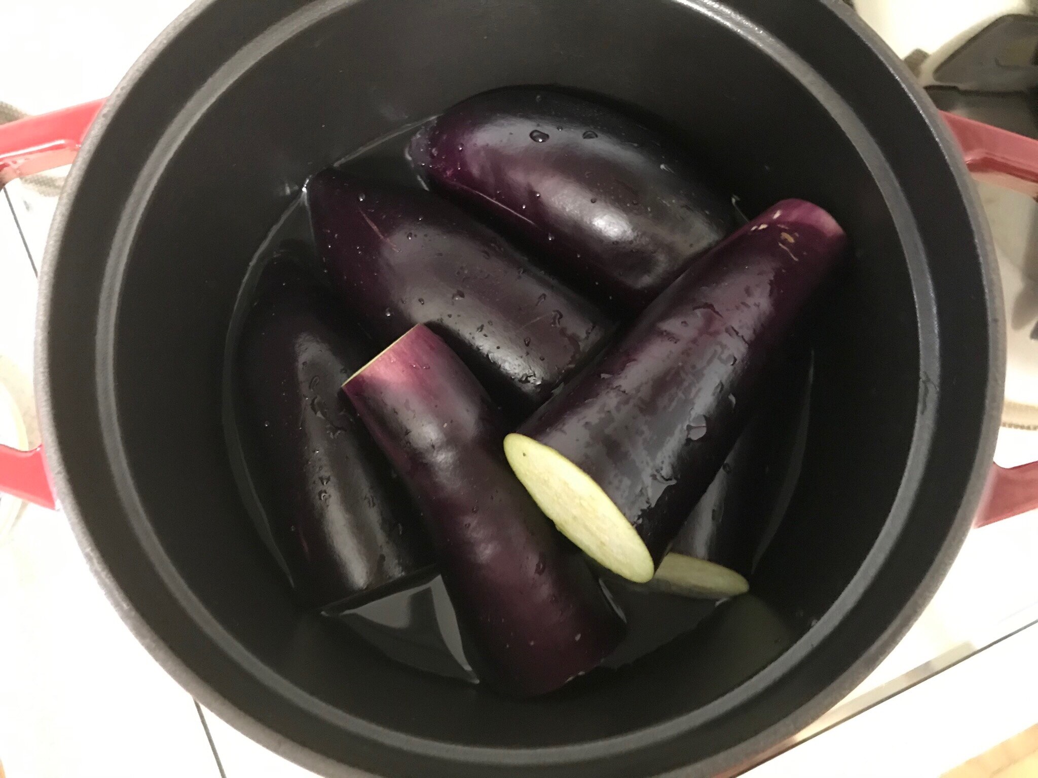 ストウブde蒸し茄子の香味ダレがけ☆staubナス レシピ・作り方 ストウブde蒸し茄子の香味ダレがけ☆staubナス レシピ・作り方