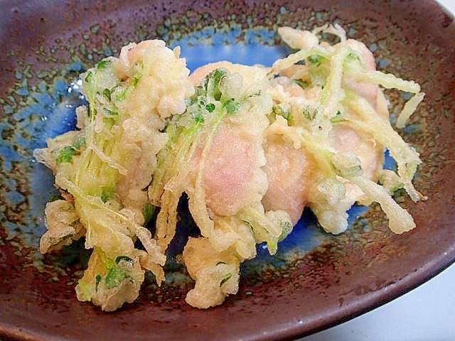 カイワレ大根と魚肉ソーセージの天ぷら レシピ 作り方 By ぷ みぃまま 楽天レシピ